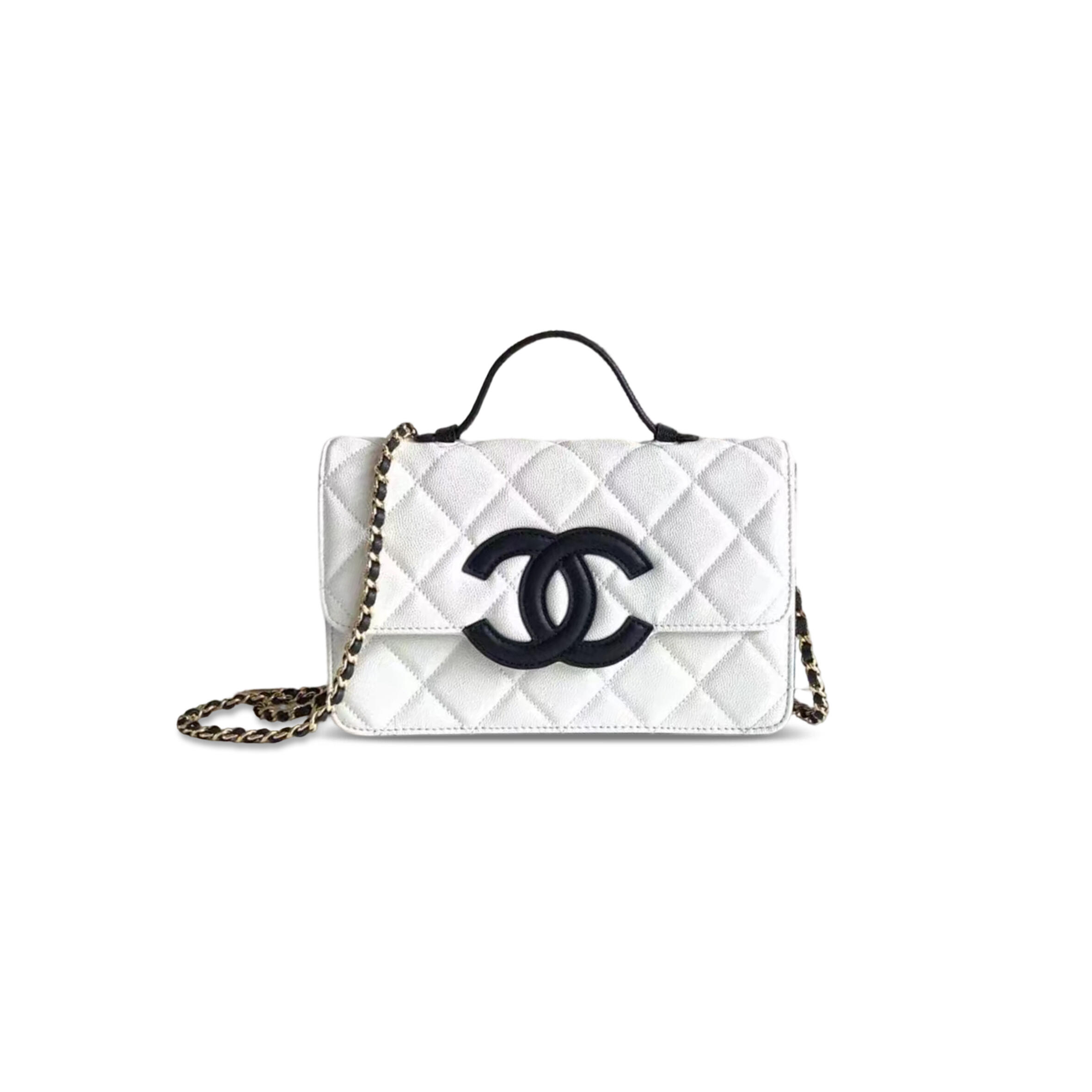 CHANEL CAMBON FLAP BAG WITH HANDLE AS6554 (19.2*12.3*3.5cm)